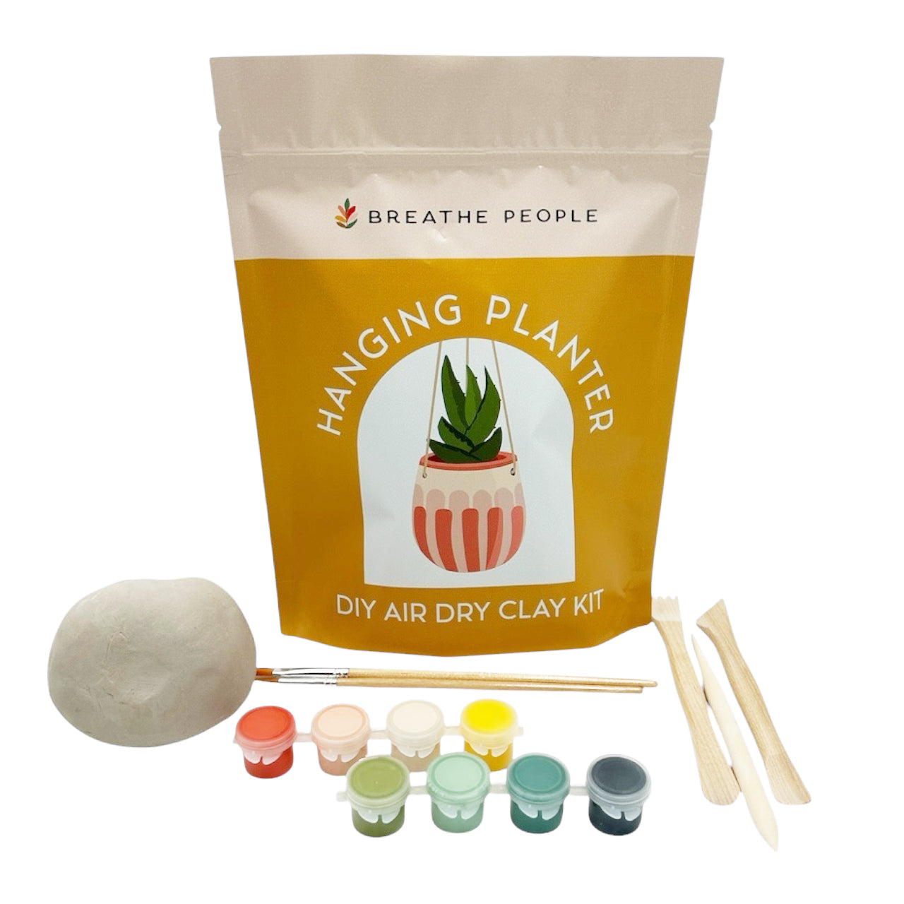 Breathe People Hanging Plant Holder Clay Kit