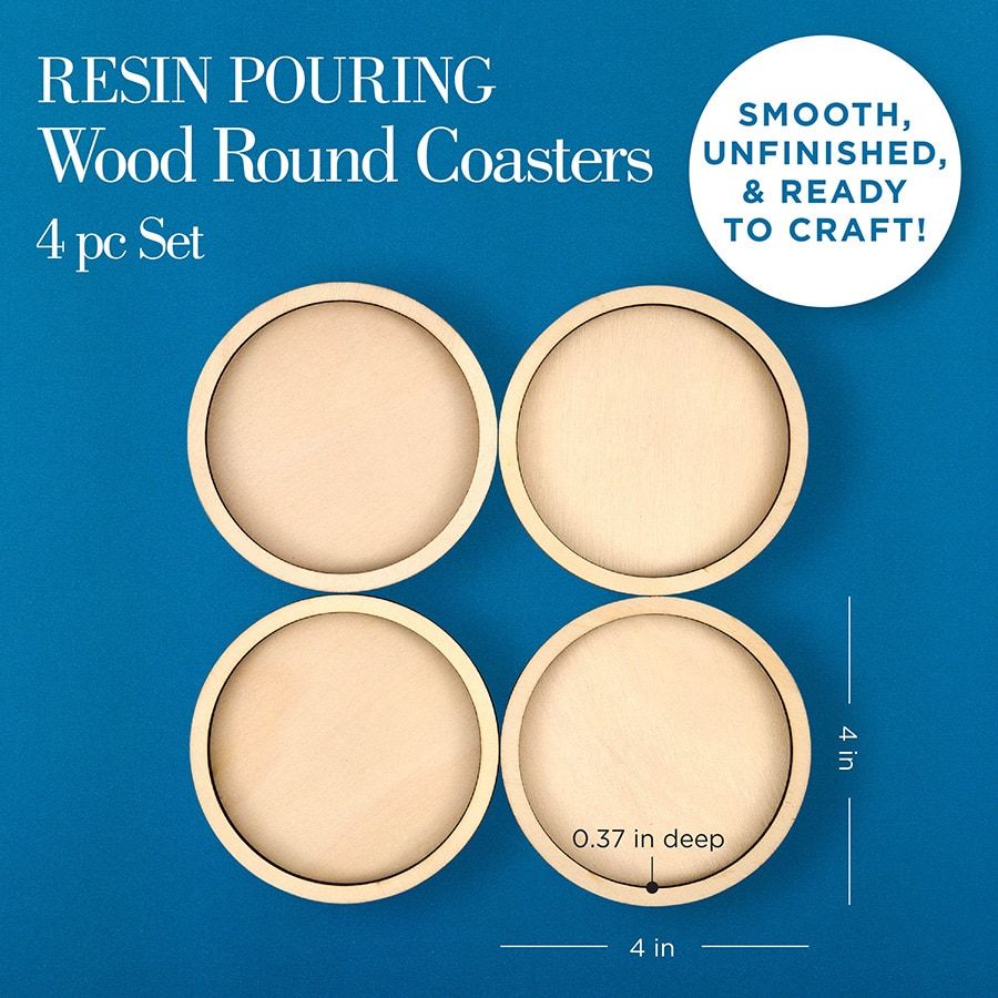 Mod Podge Resin Pouring Surface - Coasters 4PC